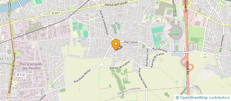 localisation de l'entreprise SCI SAVANE  DECINES-CHARPIEU