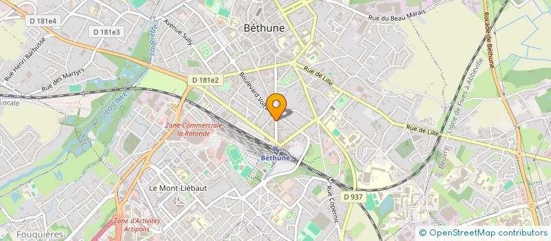 localisation de l'entreprise SCI SAVER  BETHUNE