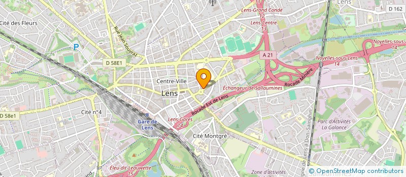 localisation de l'entreprise SCI SAVF  LENS