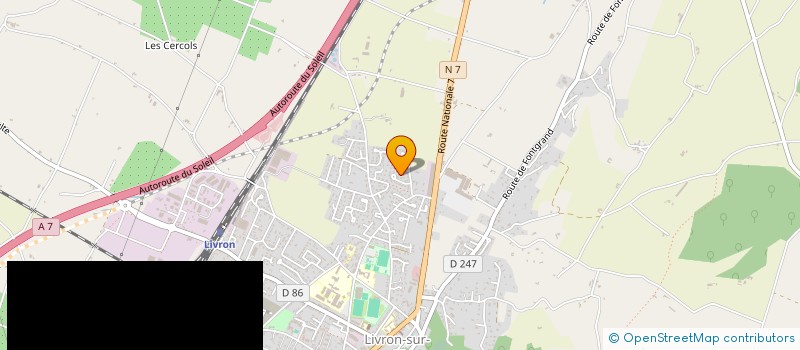 localisation de l'entreprise SCI SAVOYARDE J.A.  LIVRON SUR DROME