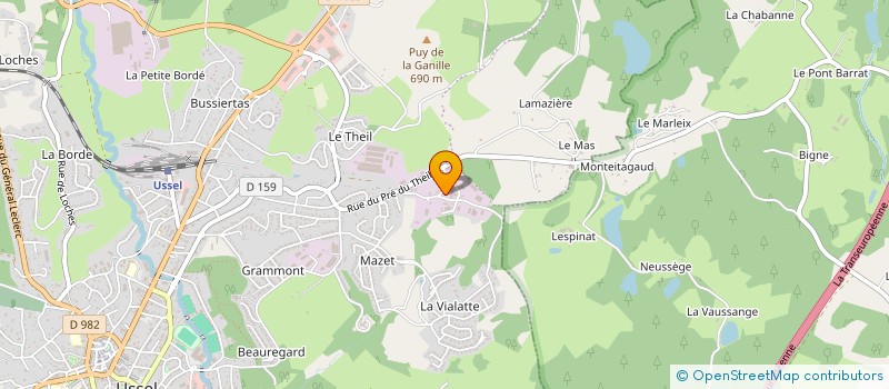 localisation de l'entreprise SCI SAY-BRIAND à USSEL