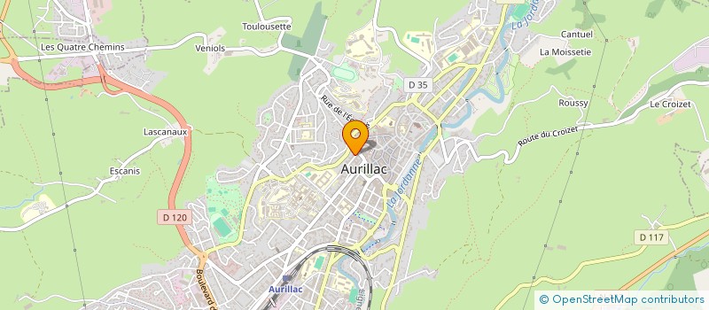localisation de l'entreprise SCI SB à AURILLAC