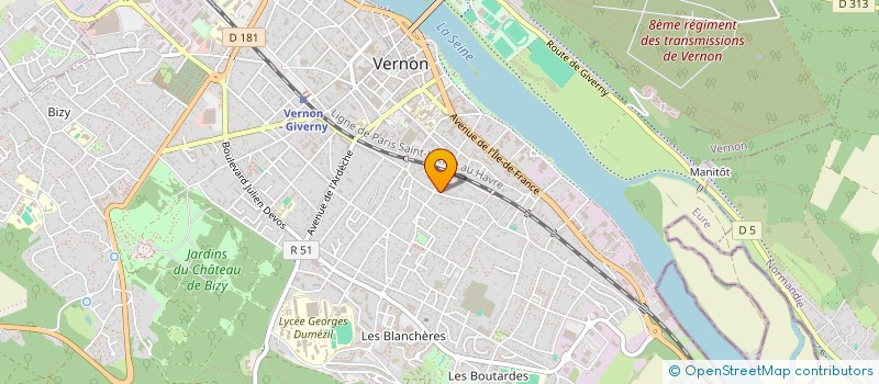 localisation de l'entreprise SCI SB2M  VERNON