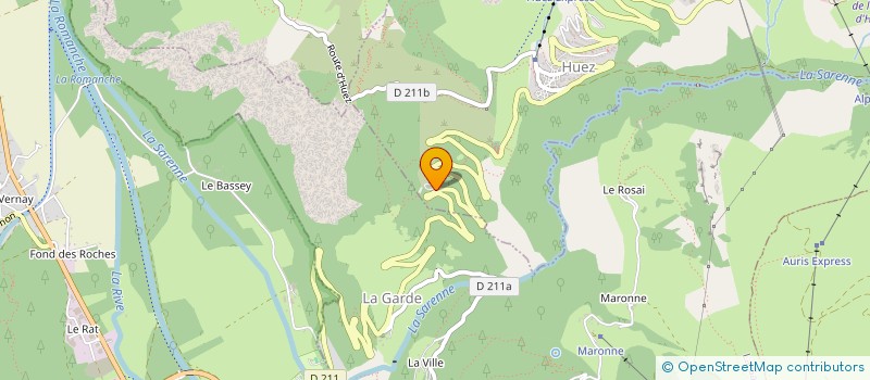 localisation de l'entreprise SCI SBDC  HUEZ