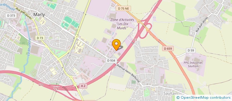 localisation de l'entreprise SCI SBFK  SAULTAIN