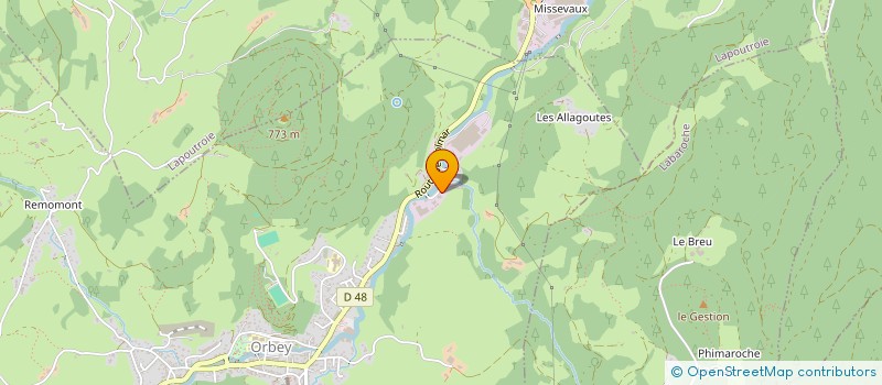 localisation de l'entreprise SCI SBG  ORBEY