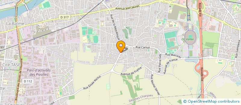 localisation de l'entreprise SCI SBH  DECINES-CHARPIEU