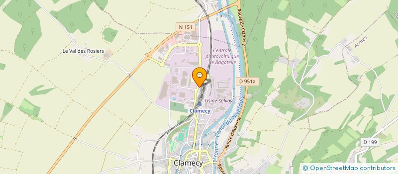 localisation de l'entreprise SCI SBM  CLAMECY