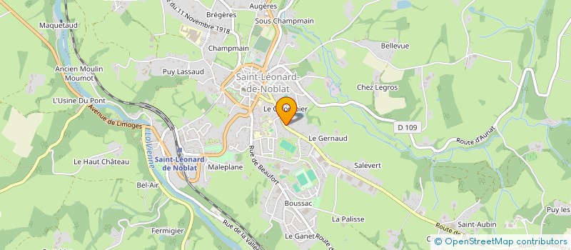 localisation de l'entreprise SCI SBP à SAINT-LEONARD-DE-NOBLAT