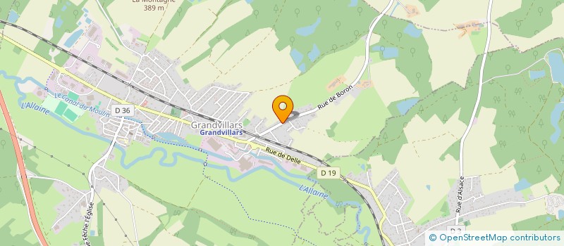localisation de l'entreprise SCI SBS à GRANDVILLARS