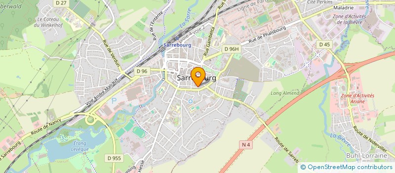 localisation de l'entreprise SCI SBS à SARREBOURG