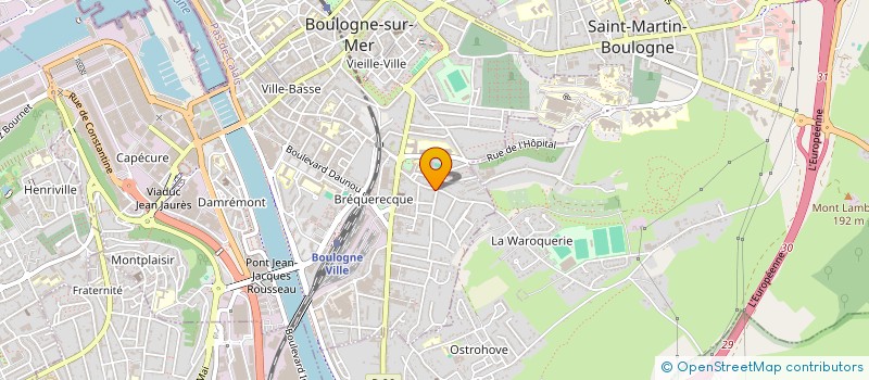 localisation de l'entreprise SCI SBS  BOULOGNE-SUR-MER