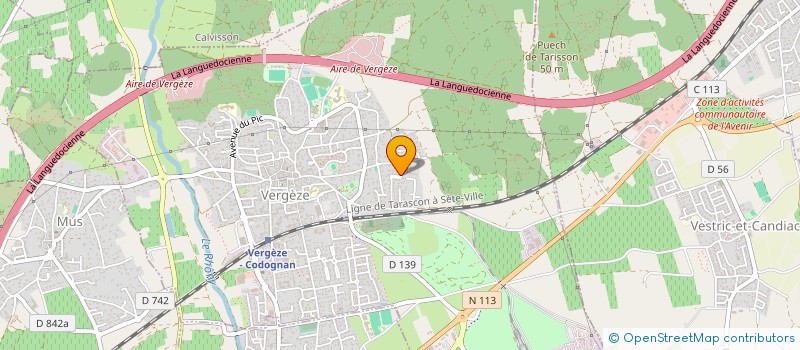 localisation de l'entreprise SCI SBZA  VERGEZE