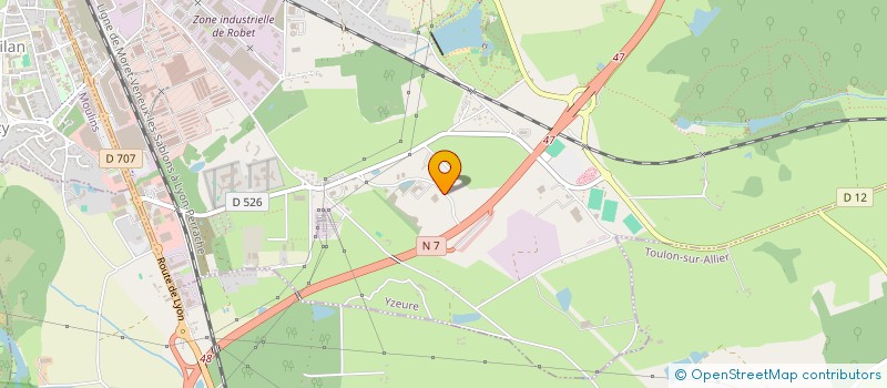 localisation de l'entreprise SCI SC2J  YZEURE