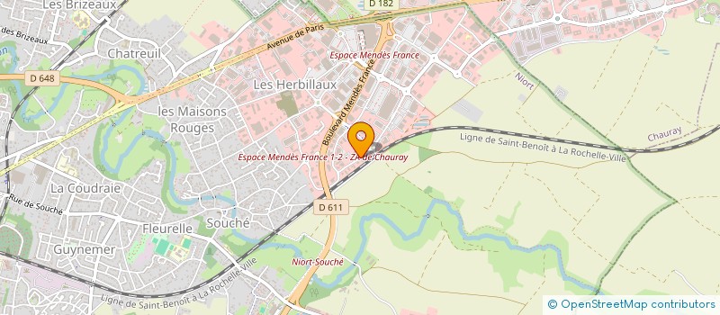 localisation de l'entreprise SCI SCADEX à NIORT