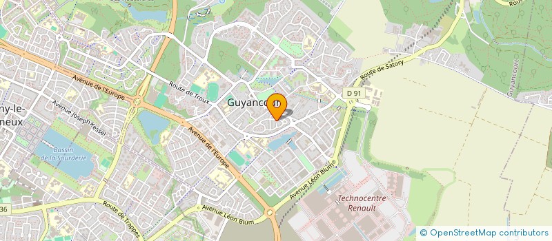 localisation de l'entreprise SCI SCARNIERE-RONAT  GUYANCOURT