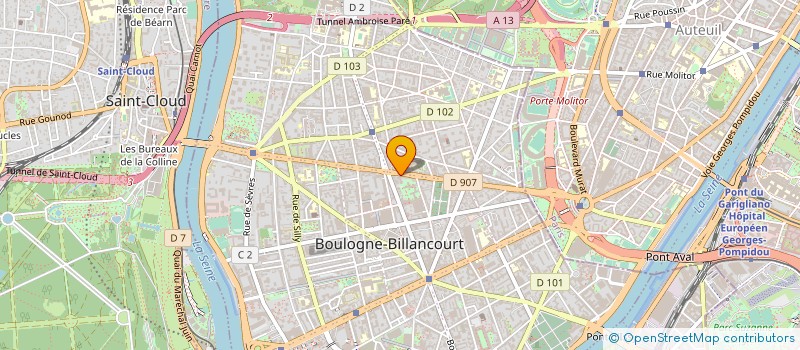 localisation de l'entreprise SCI SCEAUX DES TOURNELLES C à BOULOGNE-BILLANCOURT
