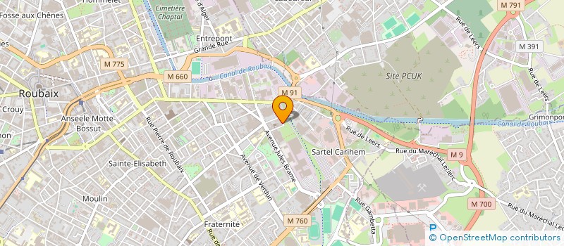 localisation de l'entreprise SCI SCIK  ROUBAIX