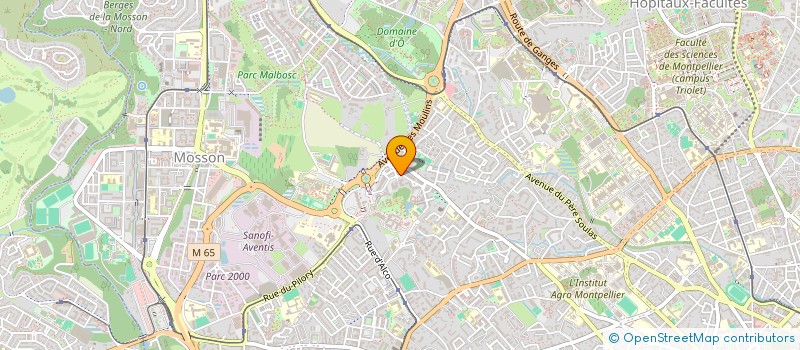 localisation de l'entreprise SCI SCIRIOLUS à MONTPELLIER