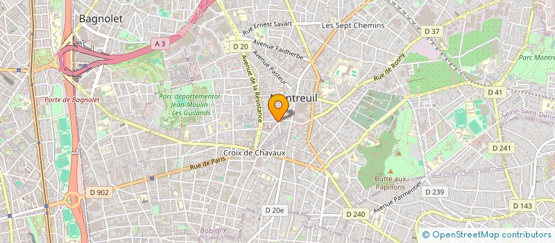 localisation de l'entreprise SCI SCO à MONTREUIL
