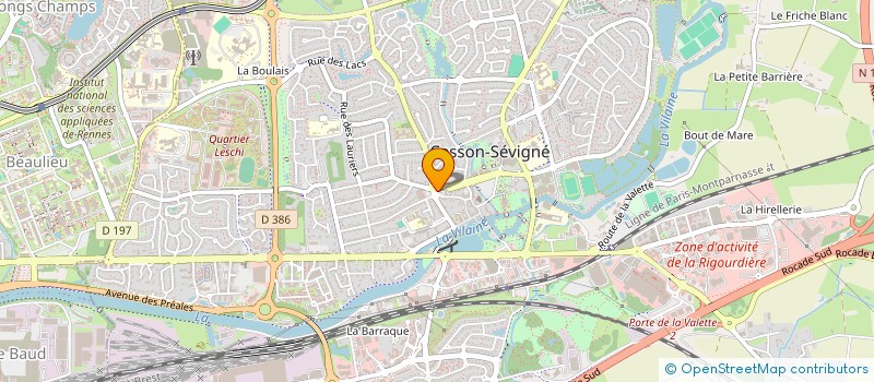 localisation de l'entreprise SCI SCOLOPAX  CESSON-SEVIGNE