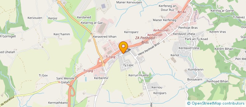 localisation de l'entreprise SCI SCOTT  PLOMELIN