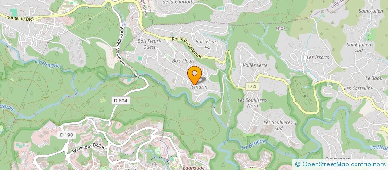 localisation de l'entreprise SCI SCOUBILOL  BIOT