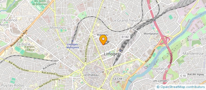 localisation de l'entreprise SCI SCV à LIMOGES