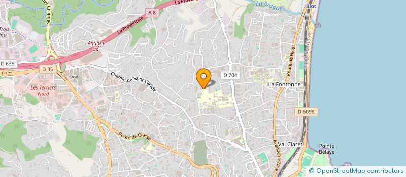 localisation de l'entreprise SCI SD2 à ANTIBES