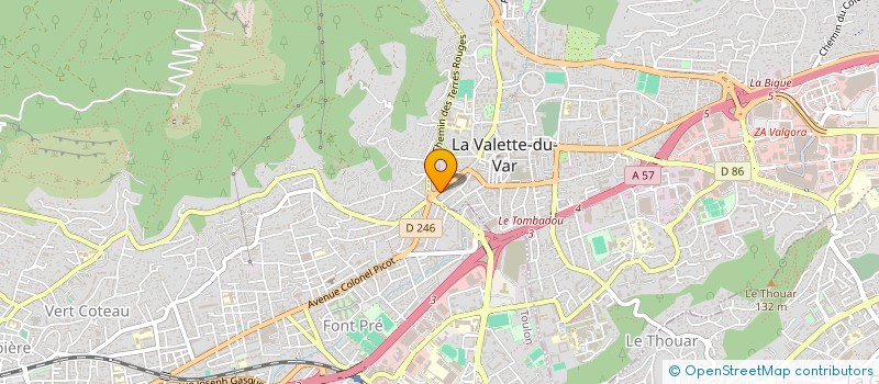 localisation de l'entreprise SCI SDDP à LA VALETTE-DU-VAR