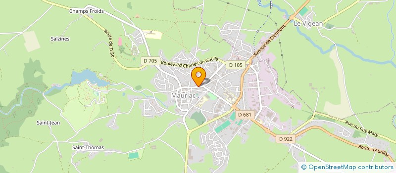 localisation de l'entreprise SCI SDSG à MAURIAC