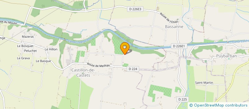 localisation de l'entreprise SCI SEBAL  CASTETS ET CASTILLON