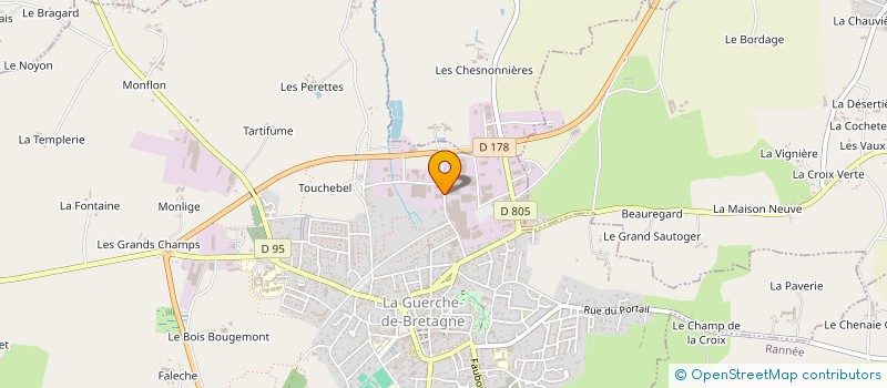 localisation de l'entreprise SCI SEBASTIEN  LA GUERCHE-DE-BRETAGNE