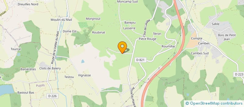 localisation de l'entreprise SCI SEBELO  PUJOLS