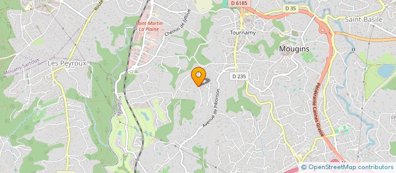 localisation de l'entreprise SCI SEBENS  MOUGINS