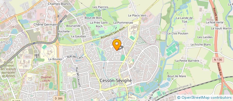 localisation de l'entreprise SCI SEBINVEST  CESSON-SEVIGNE