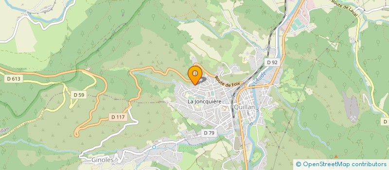 localisation de l'entreprise SCI SEBWIL à QUILLAN