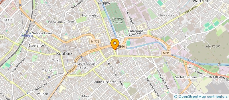 localisation de l'entreprise SCI SECONDE  ROUBAIX