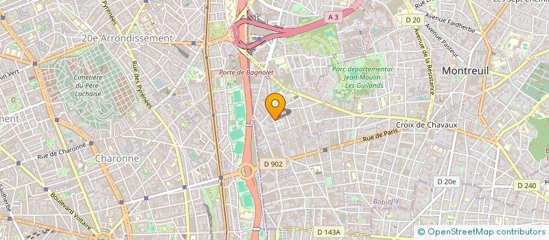 localisation de l'entreprise SCI SECRAC à BAGNOLET