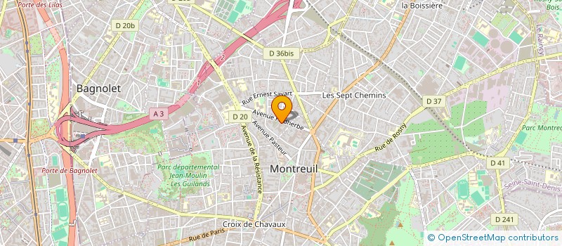 localisation de l'entreprise SCI SEGAPONCE à MONTREUIL