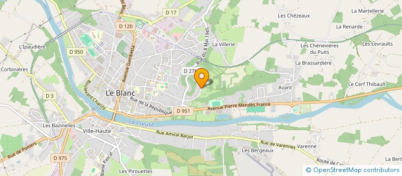 localisation de l'entreprise SCI SEJUCO à LE BLANC
