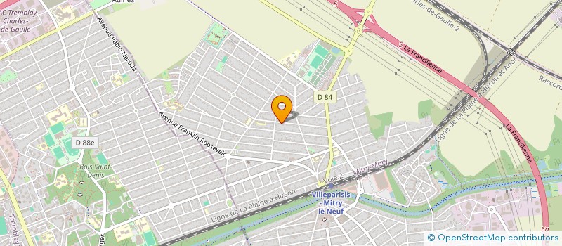 localisation de l'entreprise SCI SEK RUE D'ALGER  MITRY-MORY