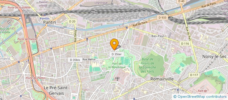 localisation de l'entreprise SCI SELA  PANTIN