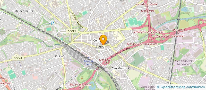 localisation de l'entreprise SCI SENATEUR  LENS