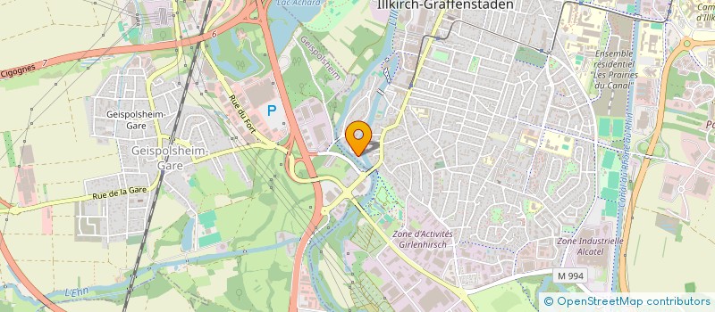 localisation de l'entreprise SCI SENSAI  ILLKIRCH-GRAFFENSTADEN