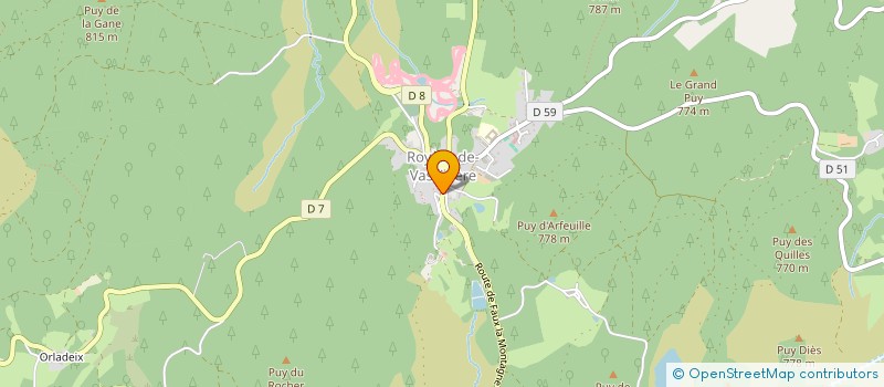 localisation de l'entreprise SCI SEQUOIA  ROYERE-DE-VASSIVIERE