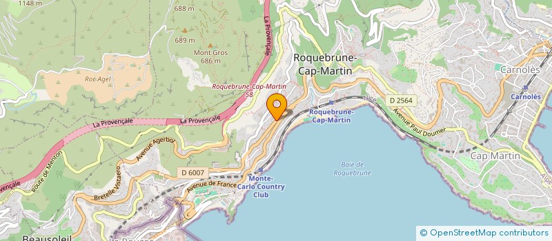 localisation de l'entreprise SCI SEQUOIA CREATION à ROQUEBRUNE-CAP-MARTIN