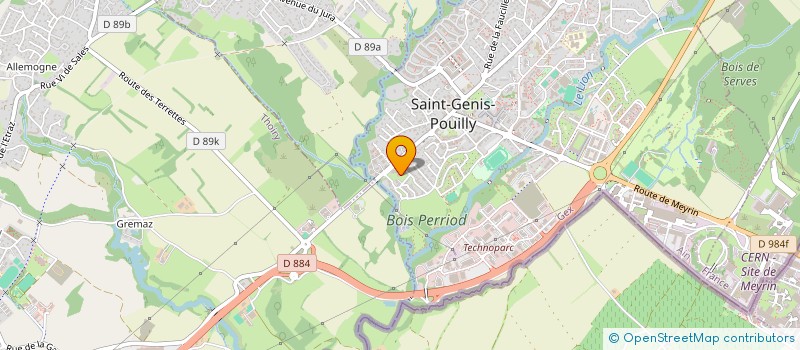 localisation de l'entreprise SCI SERAK à SAINT-GENIS-POUILLY