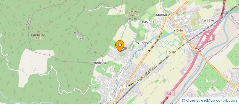 localisation de l'entreprise SCI SERENA  PEYRUIS