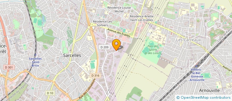 localisation de l'entreprise SCI SERGELINE à SARCELLES